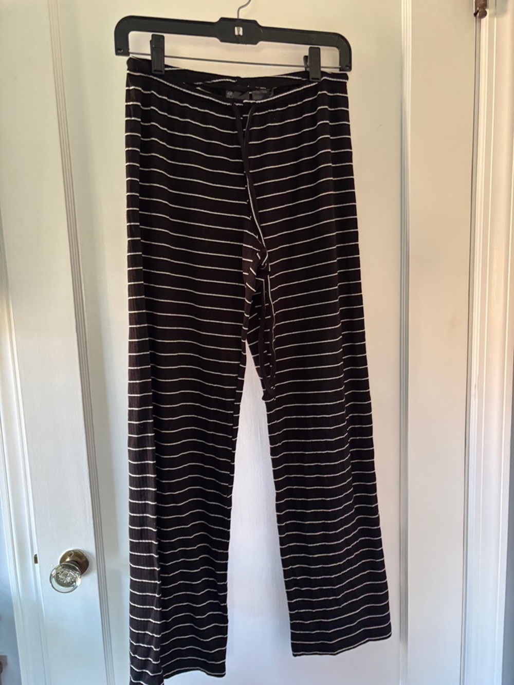 H&M Black & White Striped Lounge Pants